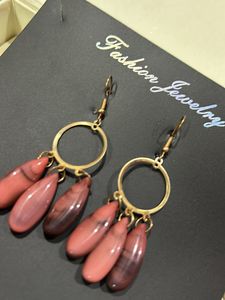 Gold Pastel Peach Beads Hangings