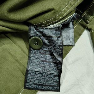 Zara Green Shirt Jacket Shacket