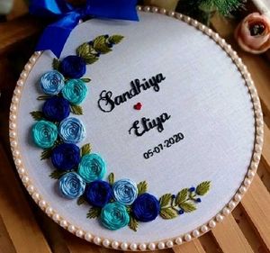 Personalized Embroidered Hoop Art