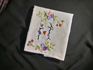Hand-Embroidered Personalized Handkerchief
