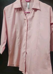 Light Pink Button-Down Top