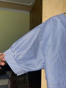 Striped V-Neck Blouse