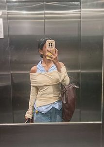 Striped Sleeveless Blouse