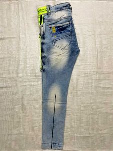 Fancy Funky Jeans Blue Slim Fit Denim Pants