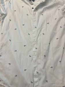 Patterned White Shirt