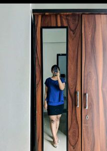 korean blue top for office and party