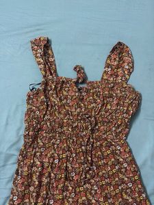 Floral Maxi Dress with Slit