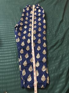 Blue Velvet Kurta Set