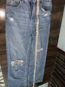 Wide Leg Ripped Jeans