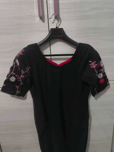 Elegant Black Embroidered Suit