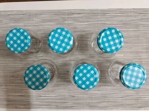 Blue Glass Jars 245 ml (Set Of 6)