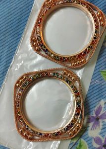 Unique Rosegold Bangles set Of 2