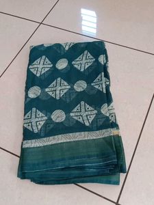 Teal Printed Saree