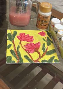 Beautiful Texture Art Flowers Painting