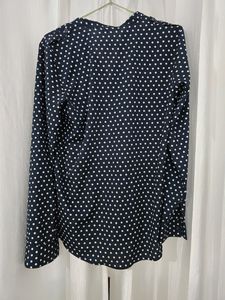 NAVY BLUE With White POLKA DOTS TOP