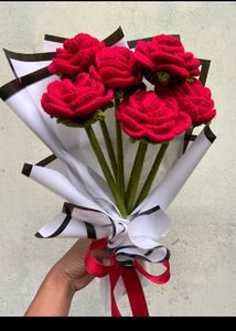 5 Crochet Rose Bouquet