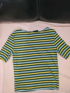 Striped Ribbed Tee