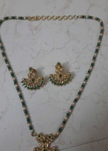 Green Golden Necklace Set