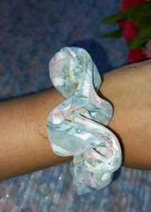 Floral Chiffon Scrunchie
