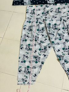 Women Navy Blue Cotton Stitched Suit
