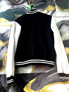 Black And White Bomber For Women