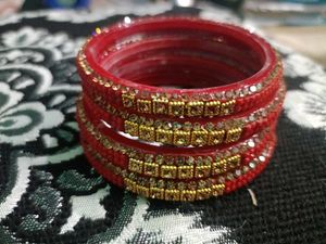 Red &amp; Gold Bangles