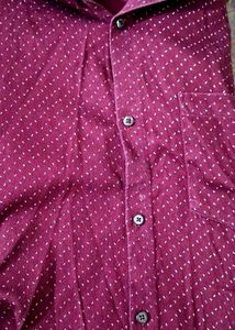 Maroon Patterned Shirt