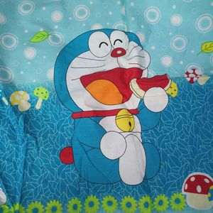 Doraemon Single Bedsheet With Pillow Cover