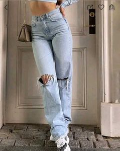 Buy 2 get 1 free / Ripped Wide Leg Jeans