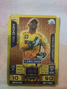 MS Dhoni Limited Edition Card