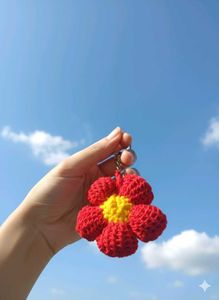 Crochet Flower Bouquet Bag Charm