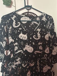 Kitten Printed Frock