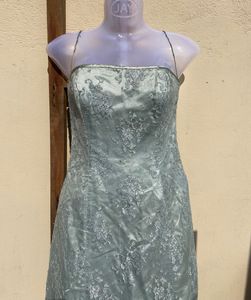 Elegant Formal silver blue Gown