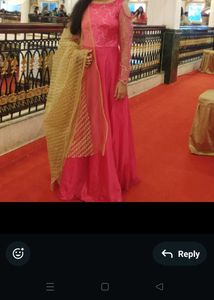 Pink Gold Shoulder Gown