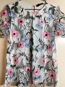 Floral Embroidered Top
