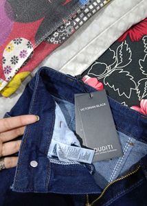 Blue Denim Mini Skirt
