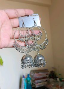Oxidised Earrings Jumka Beautiful