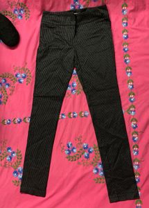 Black White Strip Formal Pant