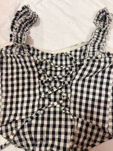 Gingham Corset Top