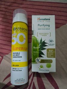 Garnier Sunscreen & Himalaya Serum