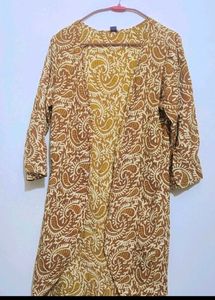 Musturd Printed Shrug For 32 Bust