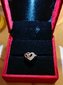 Heart pure silver ring # fixed price