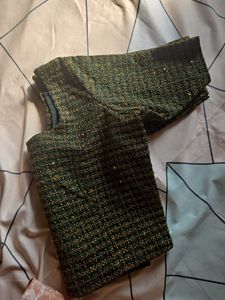 Elegant Green Embellished Blouse