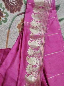 Pink &amp; Gold Saree