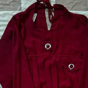 Maroon 3/4 Sleeve Top