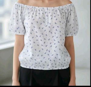 Off-shoulder White Top