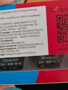 Aqualens 10h Contact Lens