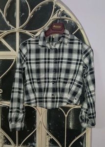Cropped Plaid Shirt