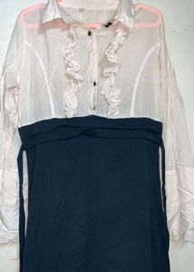 Elegant Two-Tone Dress