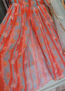 DESIGNER SUIT WITH SLIP &amp; GHOTA LACE DUPATTA 😇